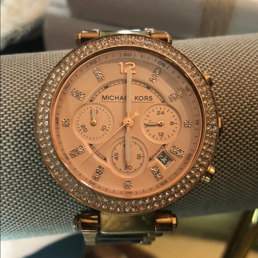 Authentic Rose Gold & tortoise Watch